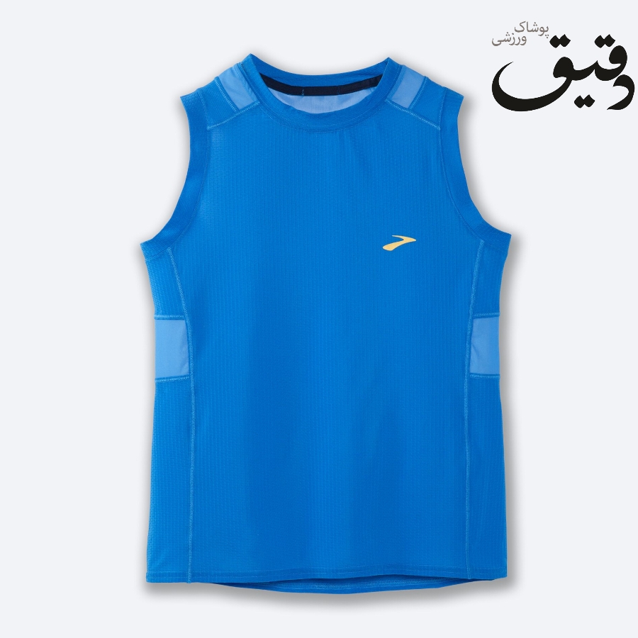 تاپ ورزشی بروکس زنانه Brooks Atmosphere sleeveles آبی