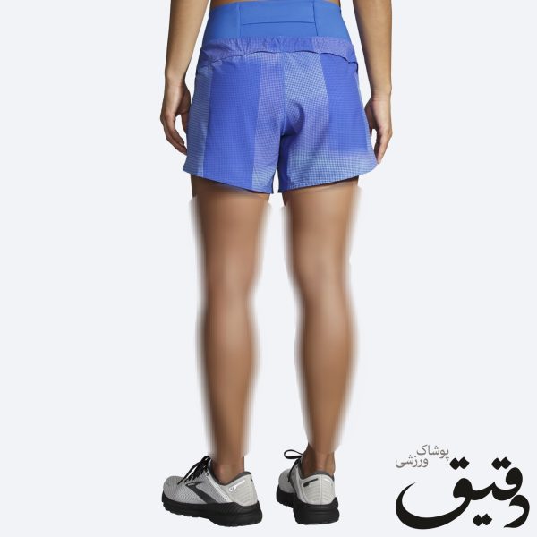 شلوارک ورزشی زنانه بروکس Brooks Chaser 7 Short آبی طرح دار