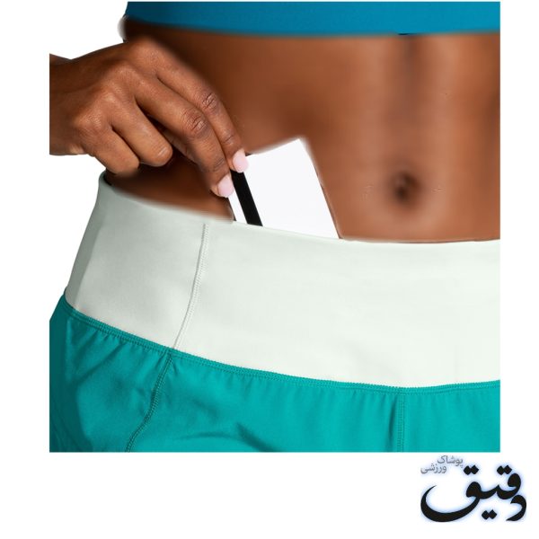 شلوارک ورزشی زنانه بروکس Brooks Chaser 5″ Short سبز نیلی