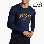 بلوز ورزشی مردانه بروکس Brooks Distance Long Sleeve سرمه ای