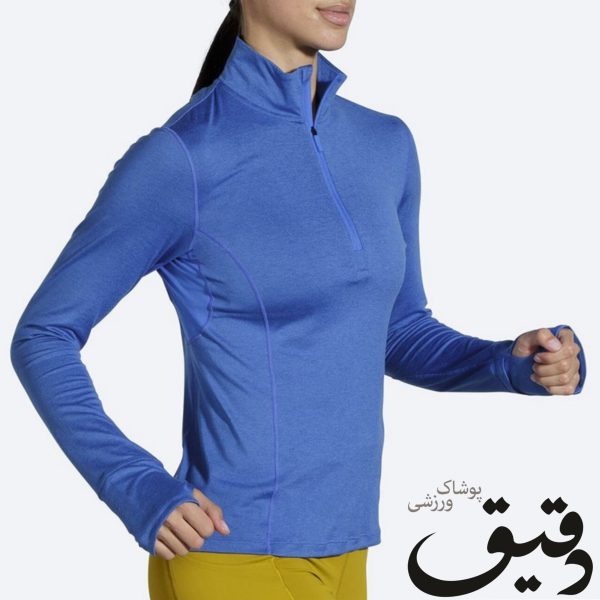 نیم زیپ ورزشی بروکس زنانه Brooks Dash ½ Zip آبی