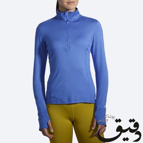 نیم زیپ ورزشی بروکس زنانه Brooks Dash ½ Zip آبی