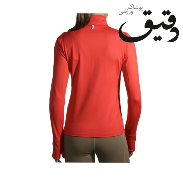 نیم زیپ ورزشی بروکس زنانه Brooks Dash ½ Zip قرمز