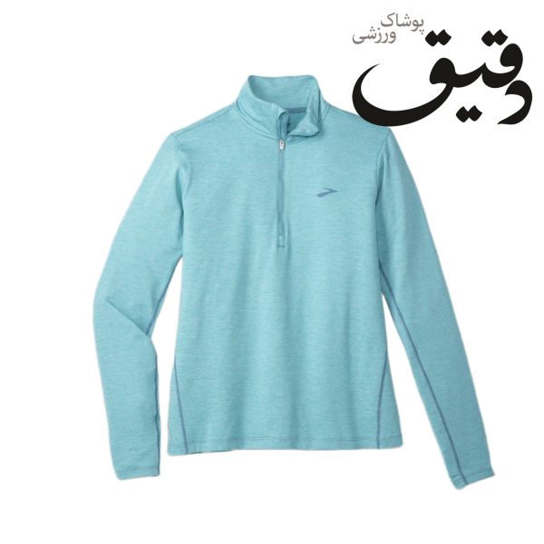 نیم زیپ ورزشی بروکس زنانه Brooks Dash ½ Zip آبی یخی