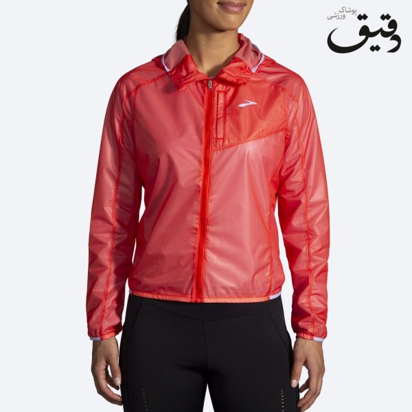 بادگیر ورزشی بروکس زنانه Brooks All Altitude Jacket قرمز