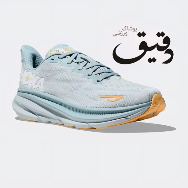 کفش هوکا clifton9 آبی یخی مناسب دویدن و تمرین