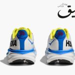 کتونی ورزشی هوکا کلیفتون HOKA CLIFTON 9 سفید بند رنگی سایز 2/3 42