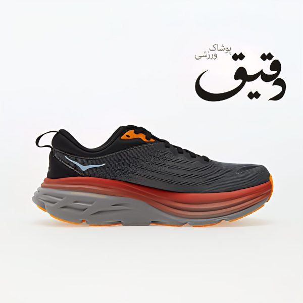 کفش کتونی ورزشی هوکا Hoka Bondi 8 طوسی تیره 1/2 39
