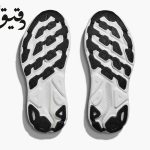 کتونی ورزشی هوکا کلیفتون HOKA CLIFTON 9 سفید بند رنگی سایز 2/3 42