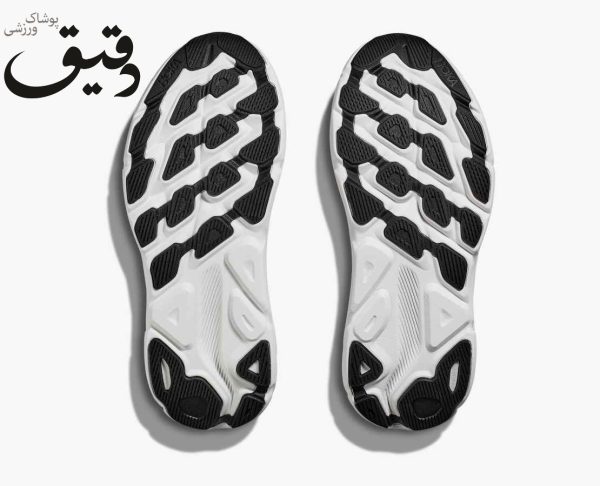 کتونی ورزشی هوکا کلیفتون HOKA CLIFTON 9 سفید بند رنگی سایز 2/3 42