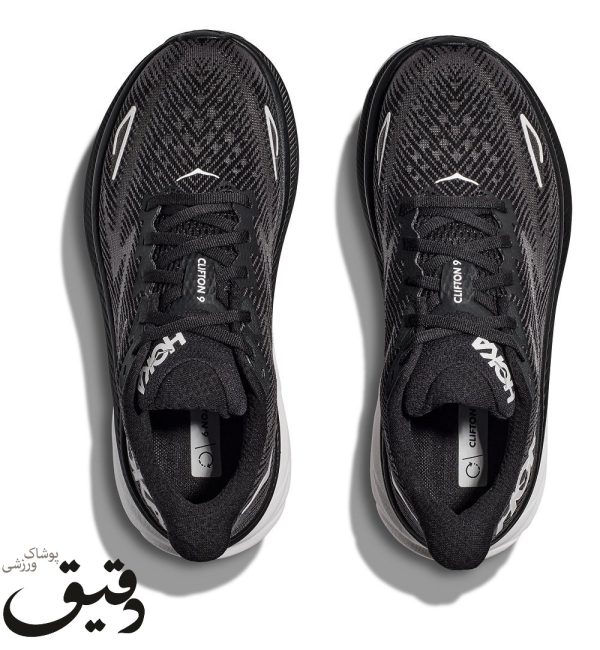 کتونی ورزشی هوکا کلیفتون HOKA CLIFTON 9 مشکی طلایی