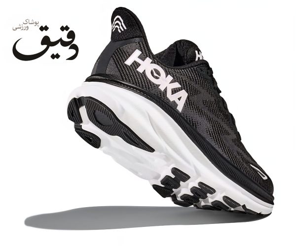 کتونی ورزشی هوکا کلیفتون HOKA CLIFTON 9 مشکی سفید 2/3 44