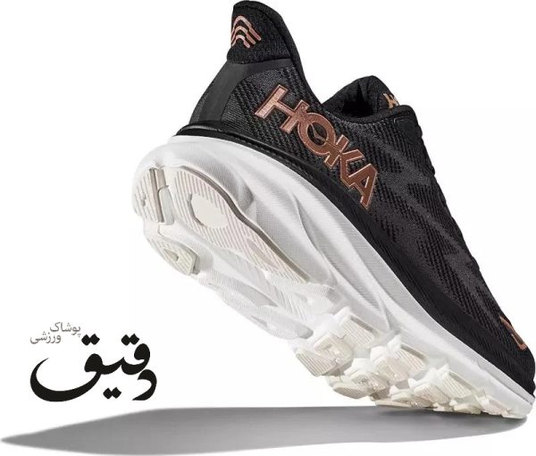 کتونی ورزشی هوکا کلیفتون HOKA CLIFTON 9 مشکی طلایی