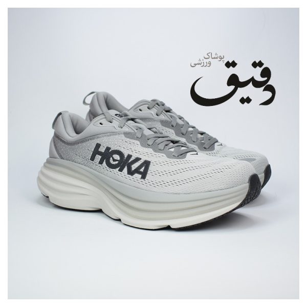 کفش کتونی ورزشی هوکا HOKA BONDI 8 طوسی