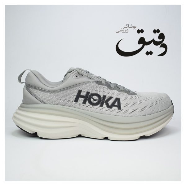 کفش کتونی ورزشی هوکا HOKA BONDI 8 طوسی