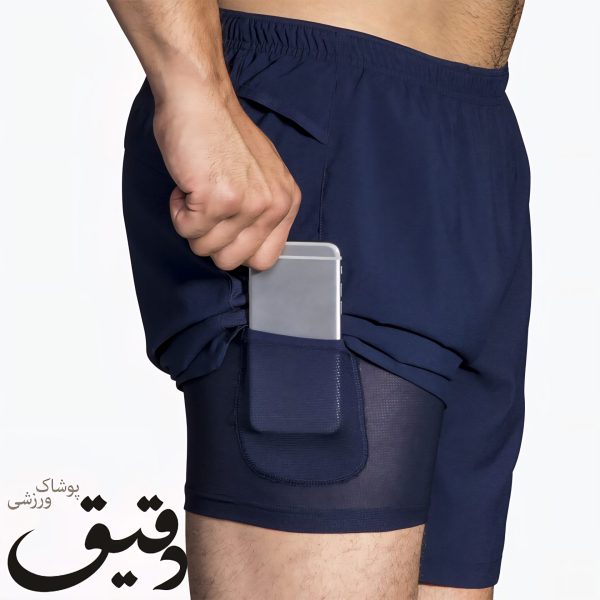 شلوارک مردانه بروکس Brooks Sherpa 7″ 2-in-1 short سرمه ای