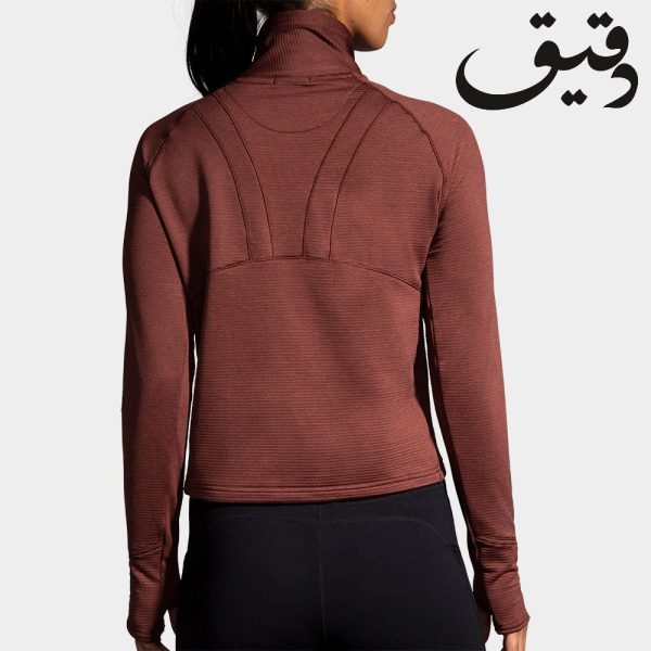 بلوز ورزشی بروکس زنانه BROOKS NOTCH THERMAL LONG SLEEVE قهوه ایی