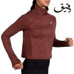 بلوز ورزشی بروکس زنانه BROOKS NOTCH THERMAL LONG SLEEVE قهوه ایی