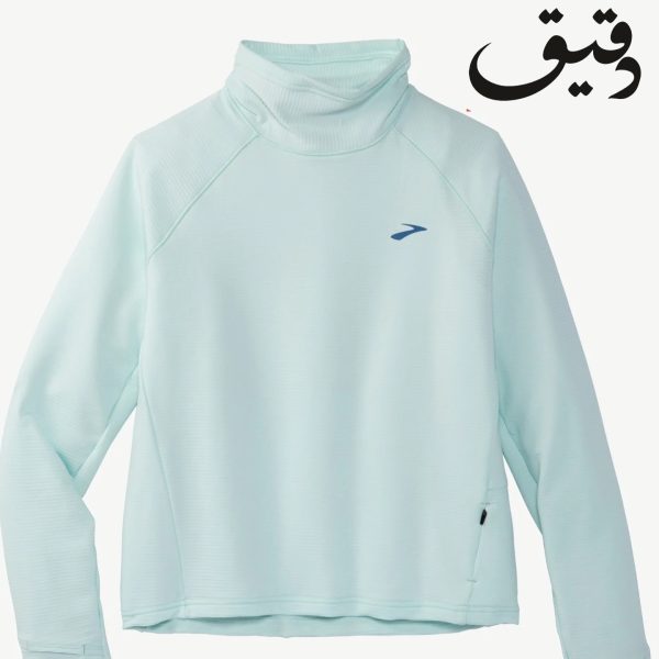 بلوز ورزشی بروکس زنانه BROOKS NOTCH THERMAL LONG SLEEVE آبی یخی